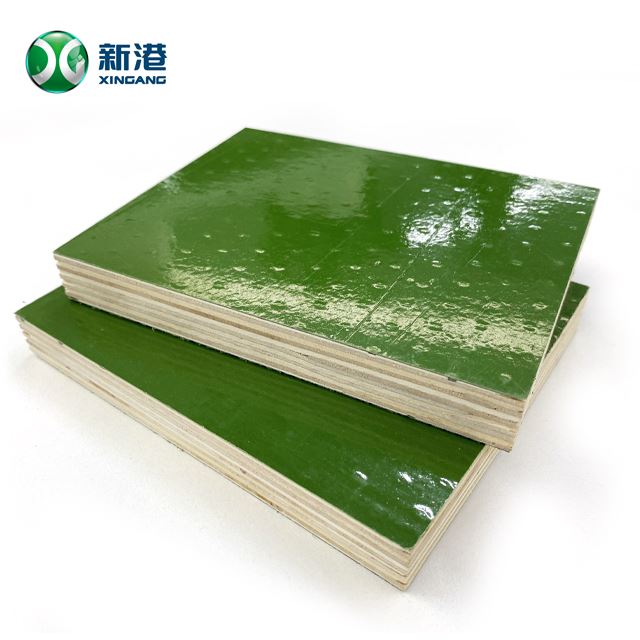 Green Plastic Melamine Glue Film Faced Plywood For Concrete Formwork